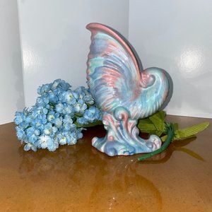 Royal Haeger Hickman Conch Shell Planter Ocean Waves Vintage Vase Baby Pink Blue